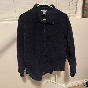 Northern Reflections Navy Corduroy Zip Jacket Size Medium M Lightweight Coat
